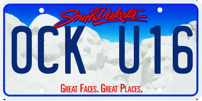 SD license plate 0CKU16
