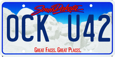 SD license plate 0CKU42