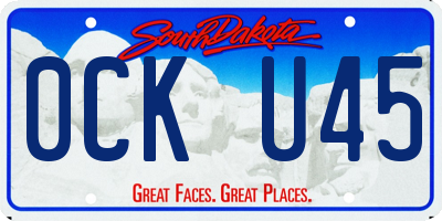 SD license plate 0CKU45