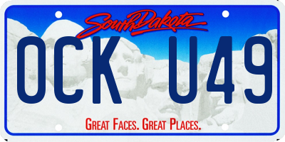SD license plate 0CKU49