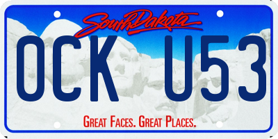 SD license plate 0CKU53