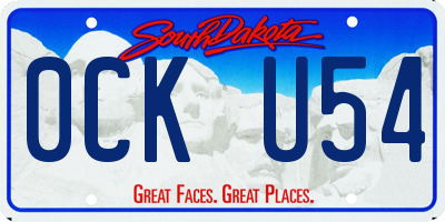 SD license plate 0CKU54