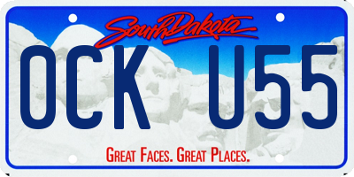 SD license plate 0CKU55
