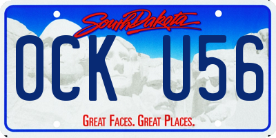 SD license plate 0CKU56