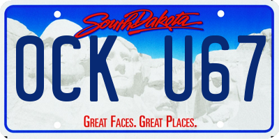 SD license plate 0CKU67