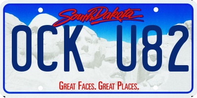 SD license plate 0CKU82