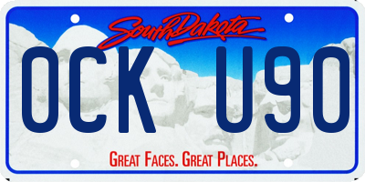 SD license plate 0CKU90