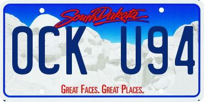 SD license plate 0CKU94