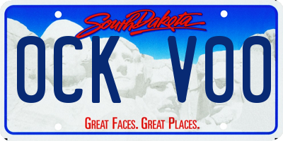 SD license plate 0CKV00