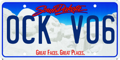 SD license plate 0CKV06