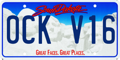 SD license plate 0CKV16