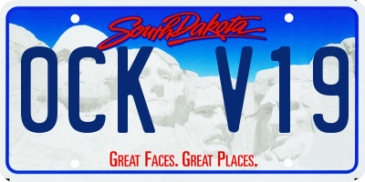SD license plate 0CKV19