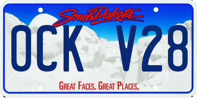SD license plate 0CKV28