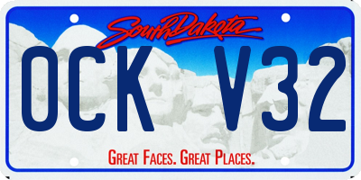 SD license plate 0CKV32