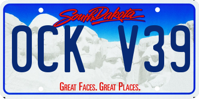SD license plate 0CKV39