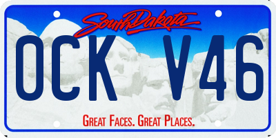 SD license plate 0CKV46