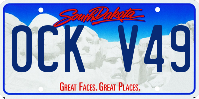 SD license plate 0CKV49