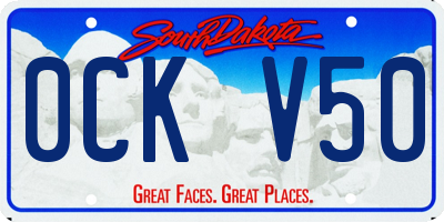 SD license plate 0CKV50