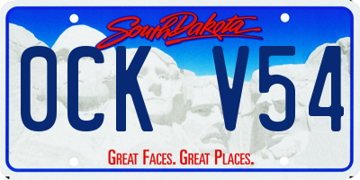 SD license plate 0CKV54
