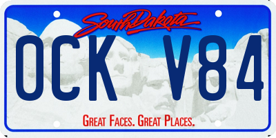 SD license plate 0CKV84