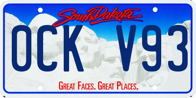 SD license plate 0CKV93