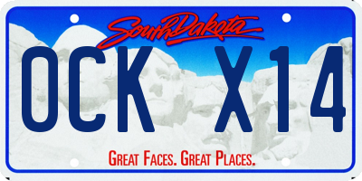 SD license plate 0CKX14