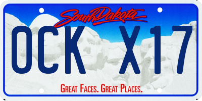SD license plate 0CKX17
