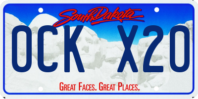 SD license plate 0CKX20