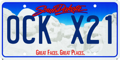 SD license plate 0CKX21