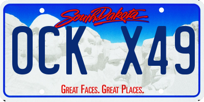 SD license plate 0CKX49