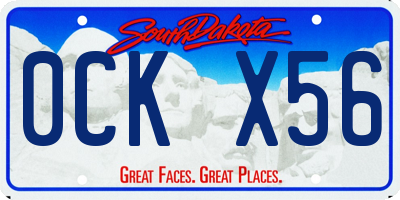 SD license plate 0CKX56