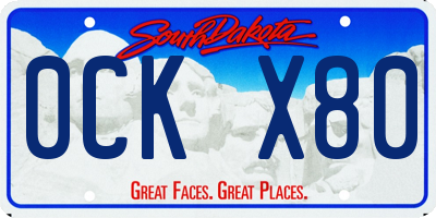 SD license plate 0CKX80