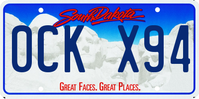SD license plate 0CKX94