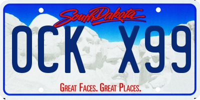 SD license plate 0CKX99
