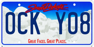 SD license plate 0CKY08