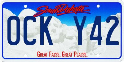 SD license plate 0CKY42