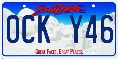 SD license plate 0CKY46
