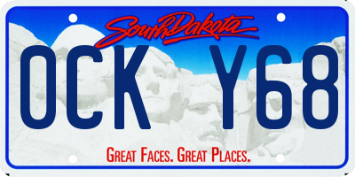 SD license plate 0CKY68