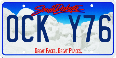 SD license plate 0CKY76