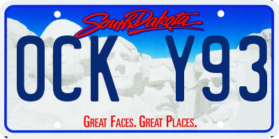 SD license plate 0CKY93