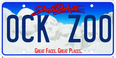 SD license plate 0CKZ00