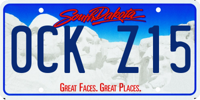 SD license plate 0CKZ15