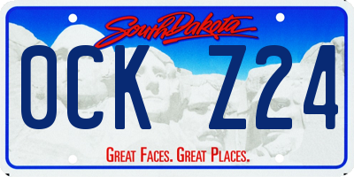 SD license plate 0CKZ24