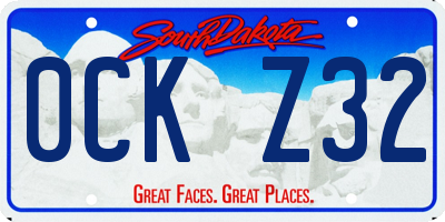 SD license plate 0CKZ32