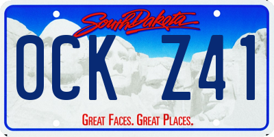 SD license plate 0CKZ41