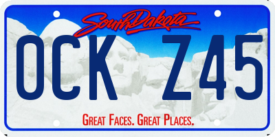SD license plate 0CKZ45