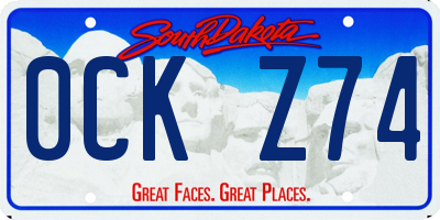 SD license plate 0CKZ74
