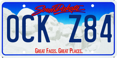 SD license plate 0CKZ84