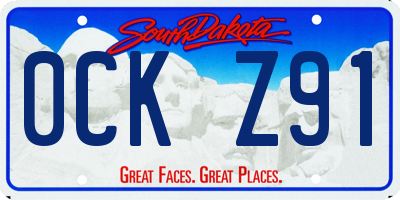 SD license plate 0CKZ91