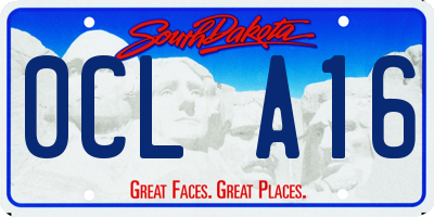 SD license plate 0CLA16